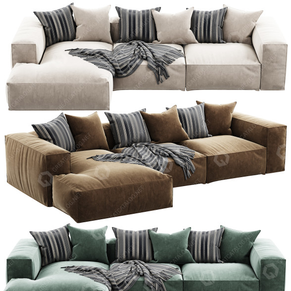 Sofa Arflex Marechiaro Longue 3D model