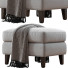 Ottoman Pottery Barn Beverly Upholstered - Paramatma
