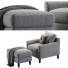 Крісло та пуф Pottery Barn Beverly Upholstered - Paramatma