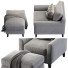 Крісло та пуф Pottery Barn Beverly Upholstered - Paramatma