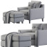 Крісло та пуф Pottery Barn Beverly Upholstered - Paramatma