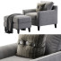 Крісло та пуф Pottery Barn Beverly Upholstered - Paramatma