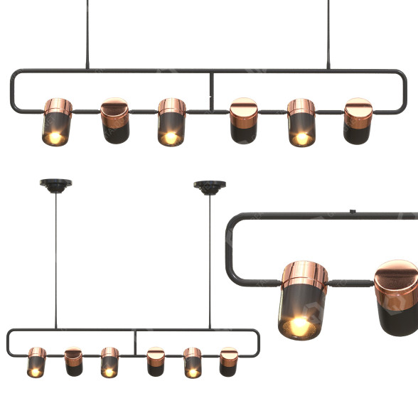 Pendant Lamp Ling PL6 by Seed Design 3D model