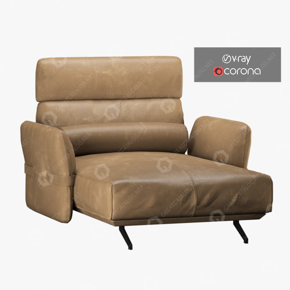 Chaise Longue Natuzzi Pablo 3D model