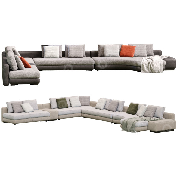 Sofa Minotti Daniels 3D model