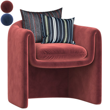 Крісло  Velvet Sculptural 3D модель