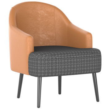 Крісло  Homary Mid Century Houndstooth Accent 3D модель