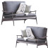 Диван West Elm Mid Century Show Wood Leather - ED-MONTE