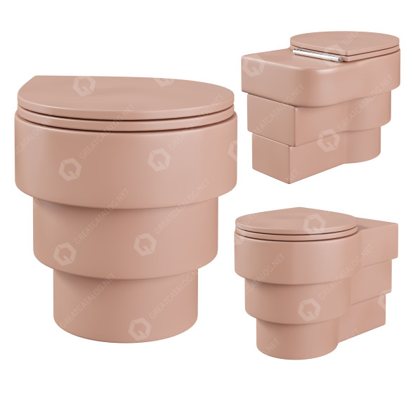Унітаз Trone Callipyge Pink 3D модель