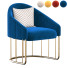 Кресло Modern Accent Velvet Upholstered Gold Base - Isomiddinvfx1995