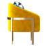 Armchair Homary Modern Accent Cotton & Linen Upholstered Metal in Gold - Isomiddinvfx1995