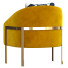 Armchair Homary Modern Accent Cotton & Linen Upholstered Metal in Gold - Isomiddinvfx1995