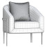 Armchair Homary Modern Accent Cotton & Linen Upholstered Metal in Gold - Isomiddinvfx1995