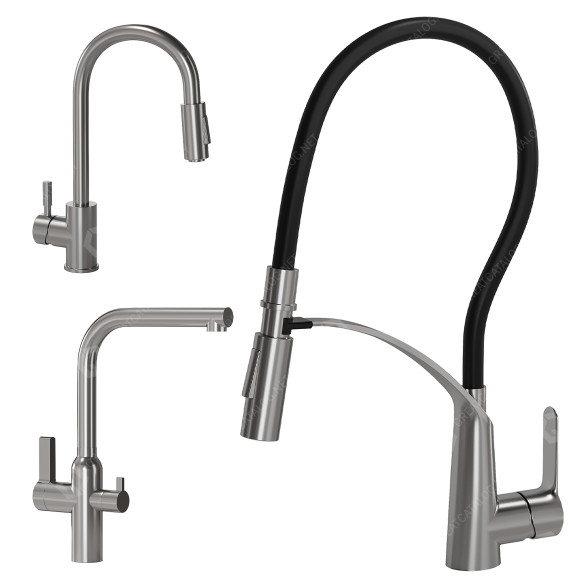 Faucets Kitchen Set 1 3D model