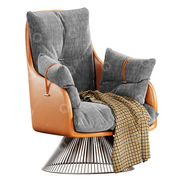 Armchair Gamma Gloss Swivel 3D model