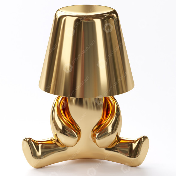 Lampe à poser Qeeboo Milano Golden Brothers - Bob modèle 3D