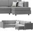 Canapé IKEA Finnala 5-Seat Gray - MegaTop3d