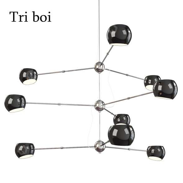 Chandelier David Weeks Studio Tri Boi No 418 3D model