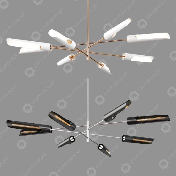 Lustre David Weeks Studio Torroja Cross modèle 3D
