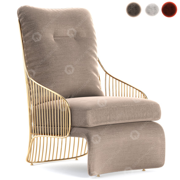 Кресло Minotti Colette 3D модель