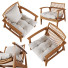 Крісло CB2 Noelie Rattan Lounge with Cushion - ogan.love