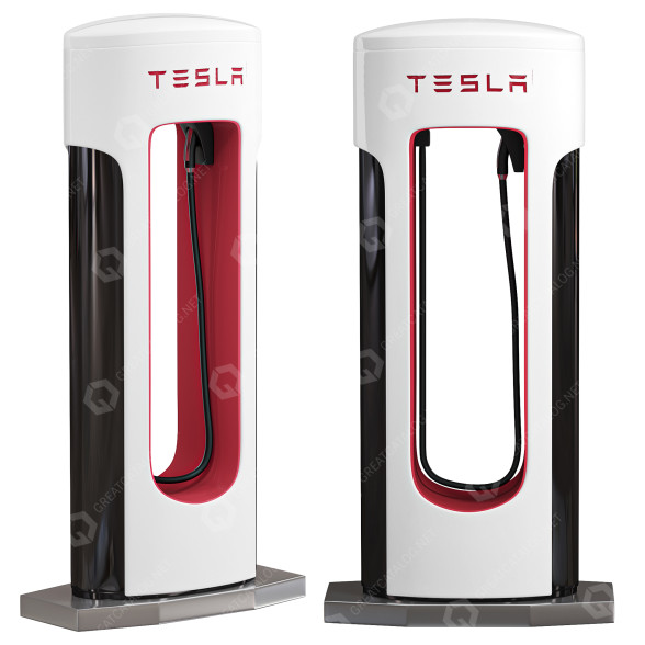 Stacja ładowania Tesla Electric Vehicle model 3D