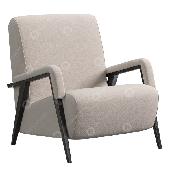 Armchair Newly Upholstered 3D model