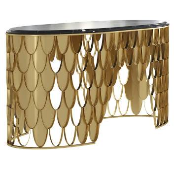 Stolik konsolowy Brabbu Gold by Maison Valentina
