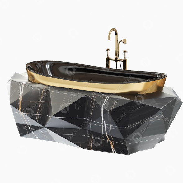 Ванна Maison Valentina Diamond Faux Marble 3D модель