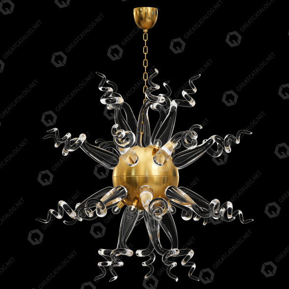 Kronleuchter Italian Lighting Center Art Glass Murano Custom-made 3D-Modell