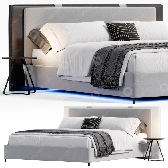 Bett und Nachttischchen Rove Concepts Abigail 3D-Modell