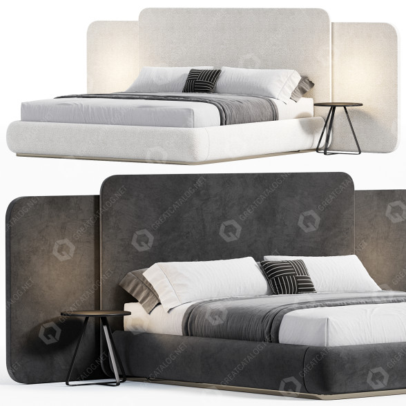Łóżka i stoliki nocne Turri Roma model 3D