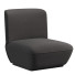 Fauteuil Low Slung Camel Boucle Lounge - Muhammad CGI