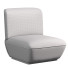 Fauteuil Low Slung Camel Boucle Lounge - Muhammad CGI
