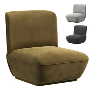 Sessel  Low Slung Camel Boucle Lounge 3D-Modell