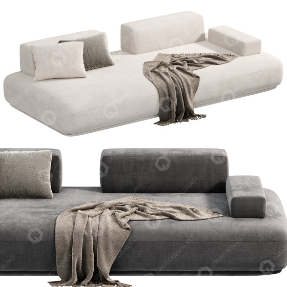 Sofa Alberta Yoko by Castello Lagravinese Studio 3D-Modell