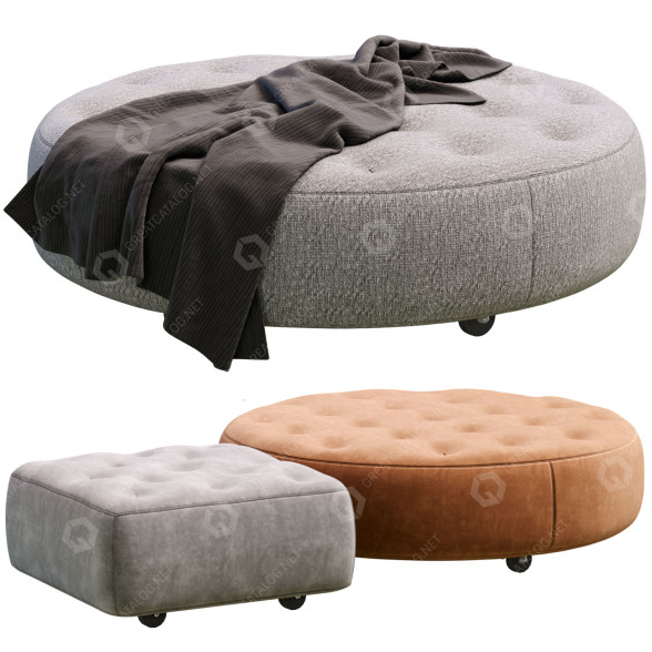 Otomanas Saba Cookie Modelo 3D