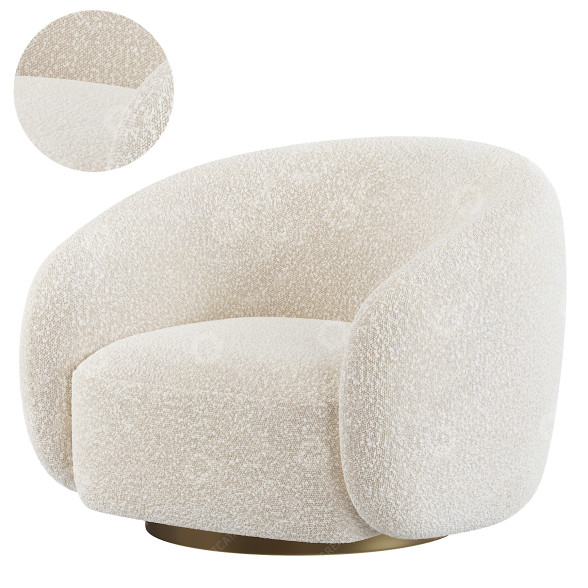 Armchair Eichholtz Swivel Brice 3D model