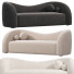 Sofa Homary Boucle Upholstered Curved 2 Seater - Neeo