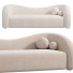 Sofa Homary Boucle Upholstered Curved 2 Seater - Neeo