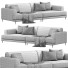 Sofa Contemporary Fabric Seating Square Arm - Neeo