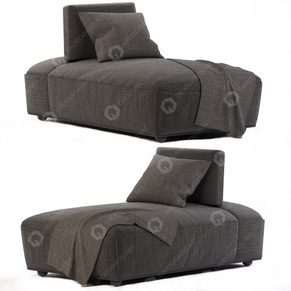 Шезлонг Eichholtz Mondial Granite Grey 3D модель