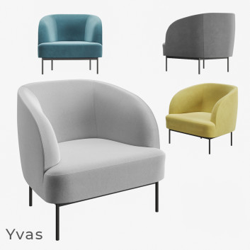 Armchair  La Redoute Yvas 3D model