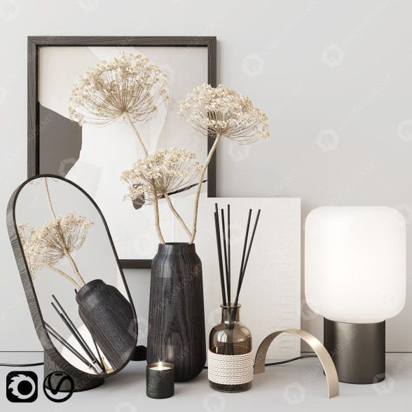 Декор Set  with Heracleum 3D модель