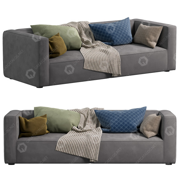 Sofá West Elm Thierry Modelo 3D