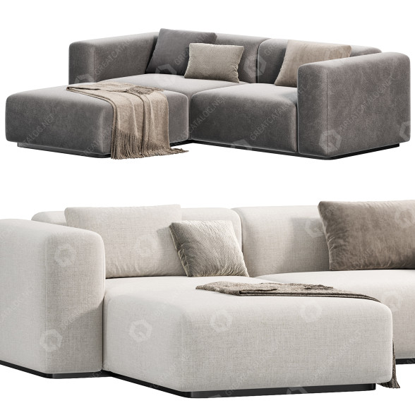 Canapé Vitra Soft Modular 3 modèle 3D