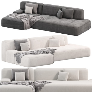 Canapé Lema Cloud Gray and White