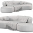Sofa Marseille 2 Curved ni Mohair - Neeo