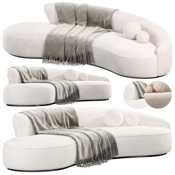 Sofa Marseille 2 Curved ni Mohair