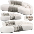 Sofa Marseille 2 Curved ni Mohair - Neeo